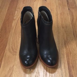 Hush Puppies Black Leather Booties